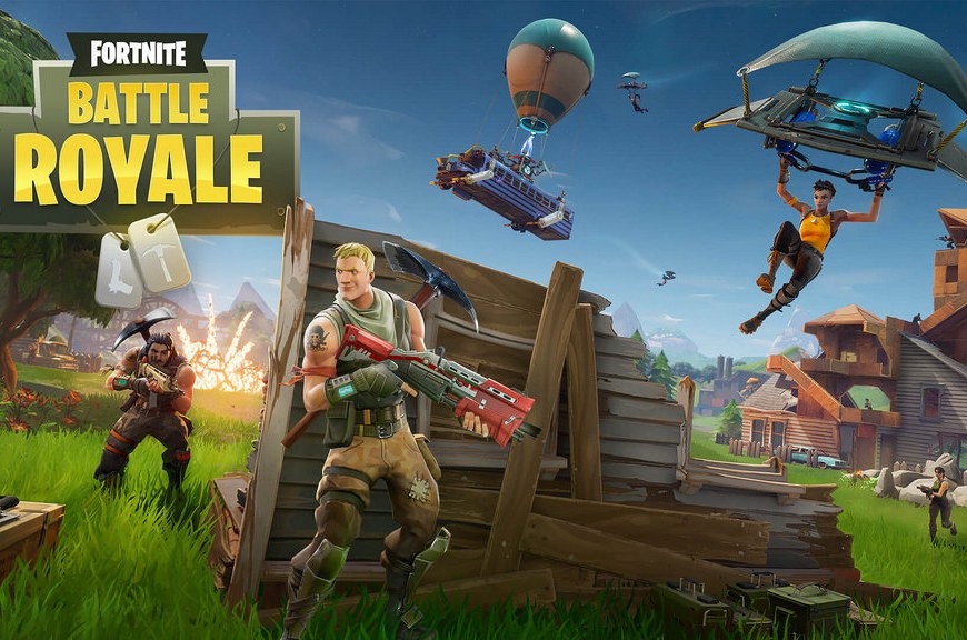 The home screen of "Fortnite: Battle Royale"